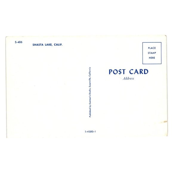 Vintage Postcard Shasta Lake California Forest Mountain Landscape - Picture 2 of 2